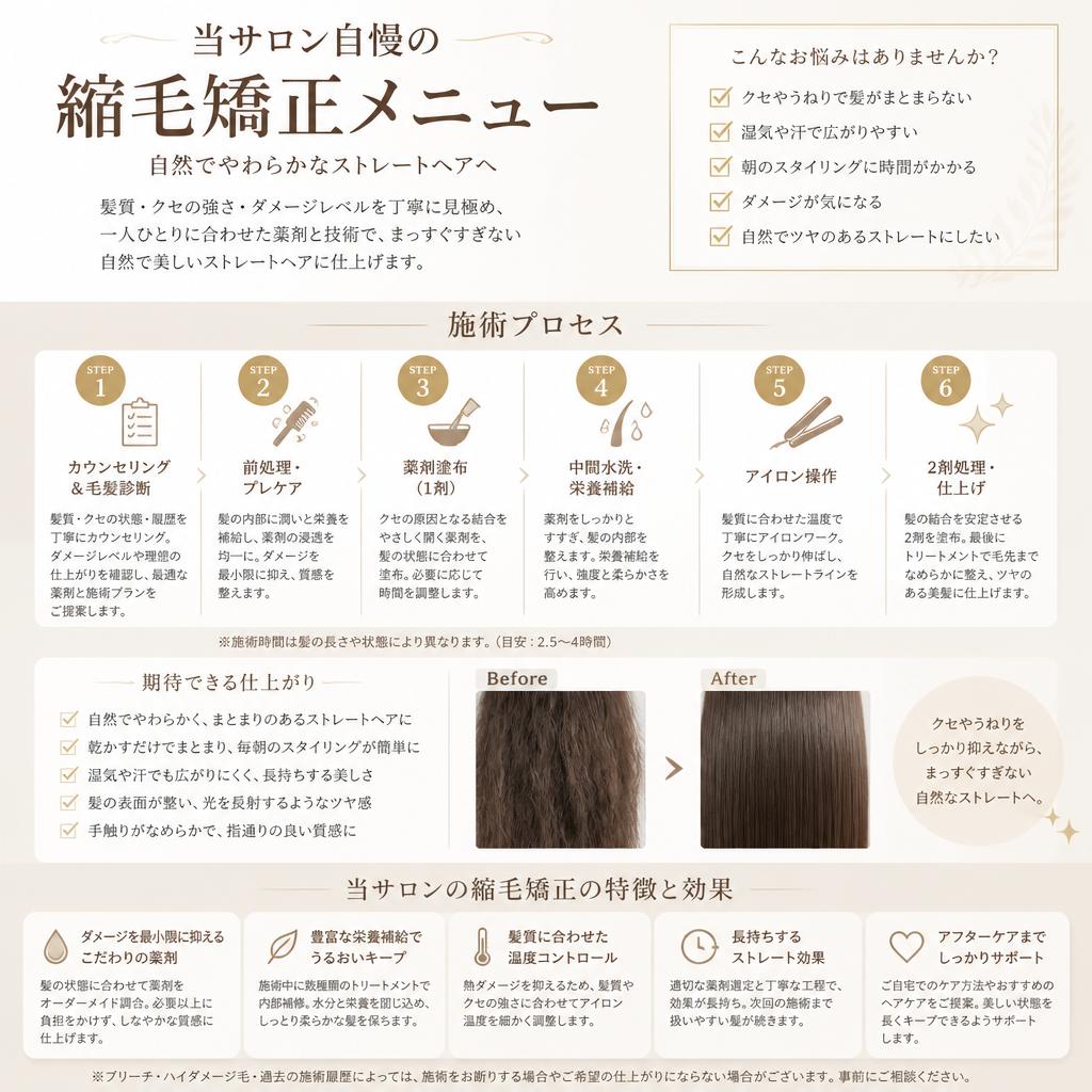 縮毛矯正の魅力とは？