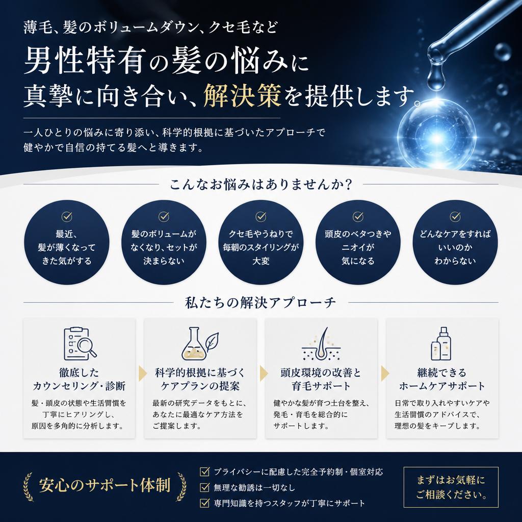 髪の悩みを解決する秘訣