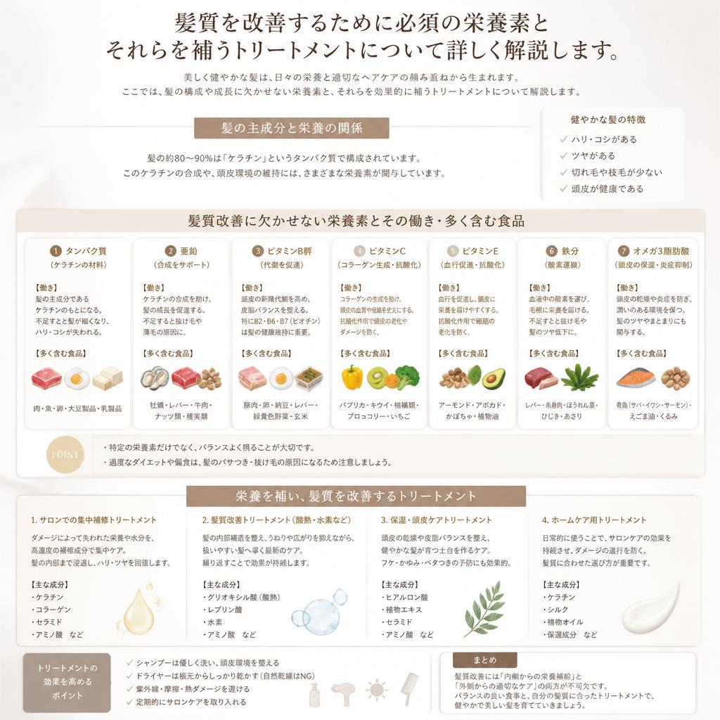 髪に必要な栄養素とは？