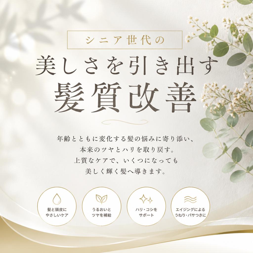 シニア世代の美しさを引き出す髪質改善