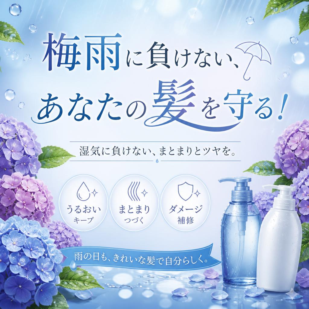 梅雨に負けない、あなたの髪を守る！