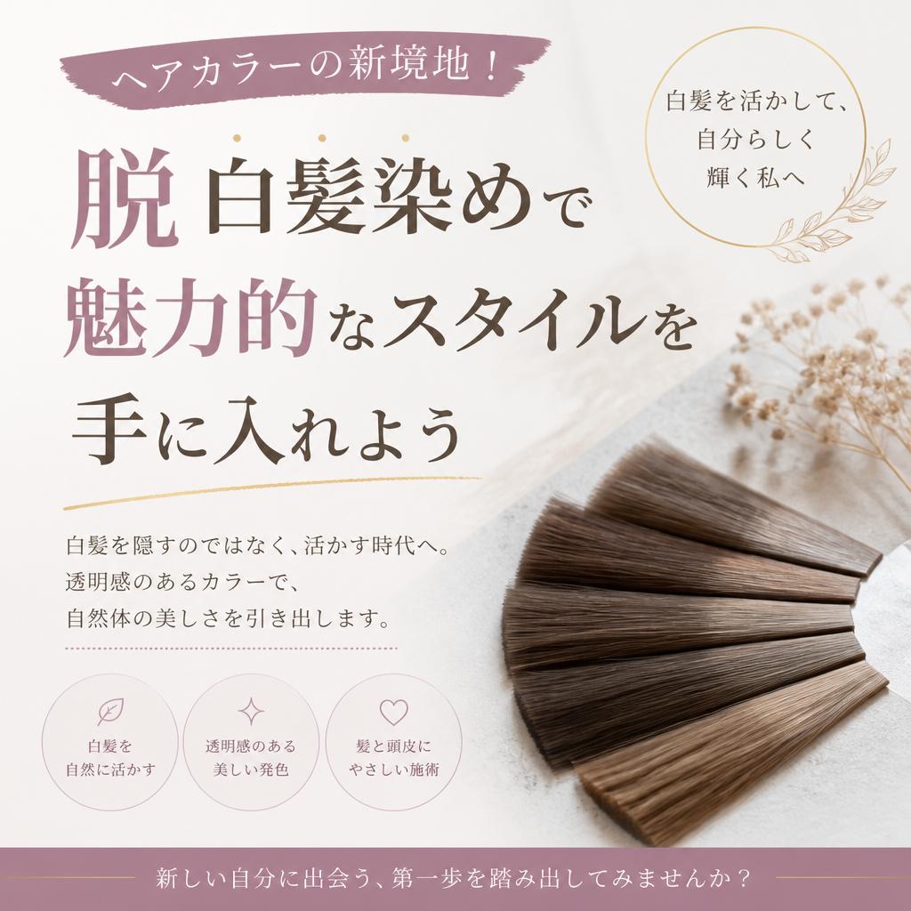 ヘアカラーの新境地！脱白髪染めで魅力的なスタイルを手に入れよう
