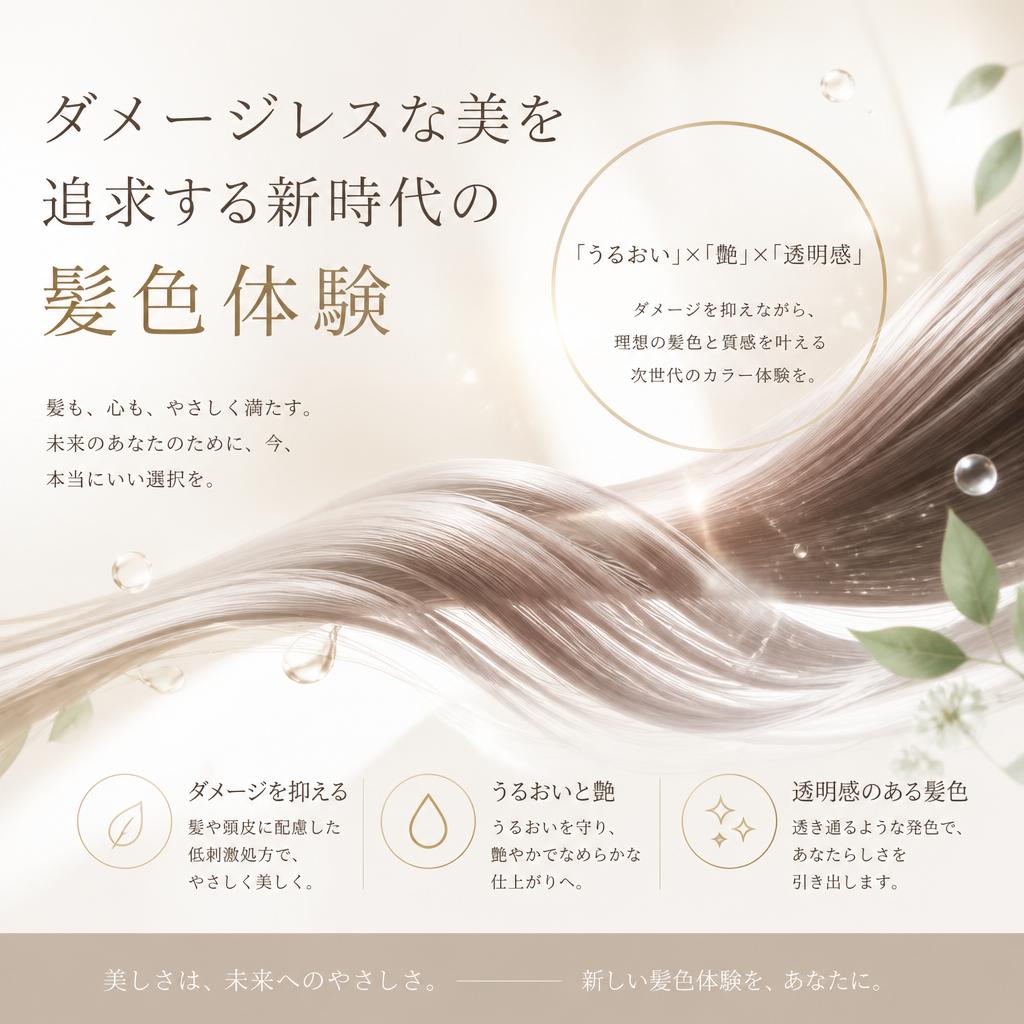ダメージレスな美を追求する新時代の髪色体験