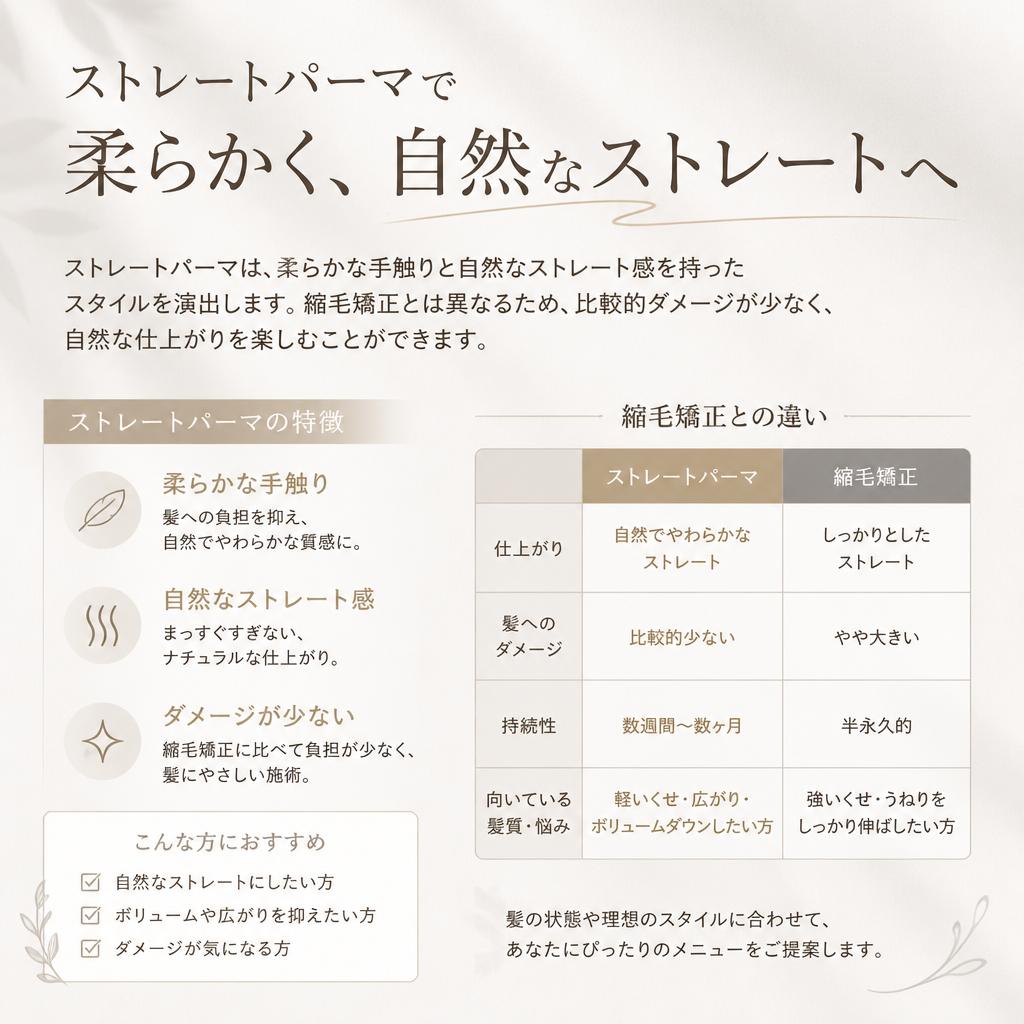 ストレートパーマの魅力