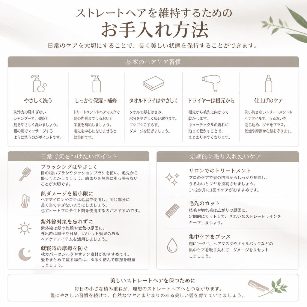 スタイル maintenance お手入れのポイント