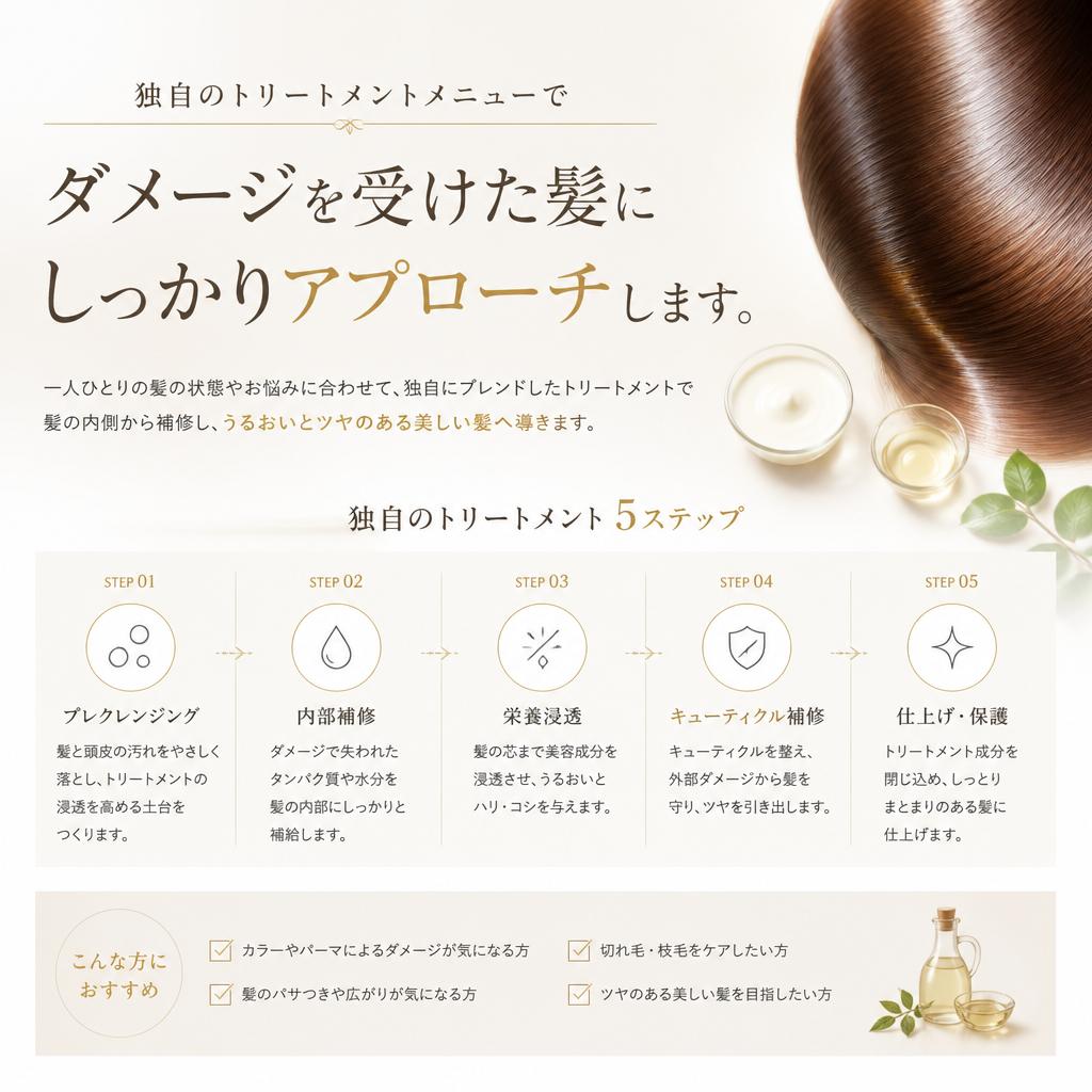 髪のダメージケア