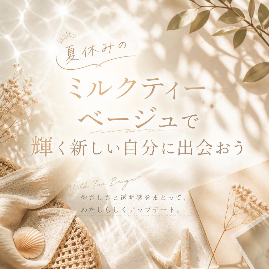 夏休みのミルクティーベージュで輝く新しい自分に出会おう
