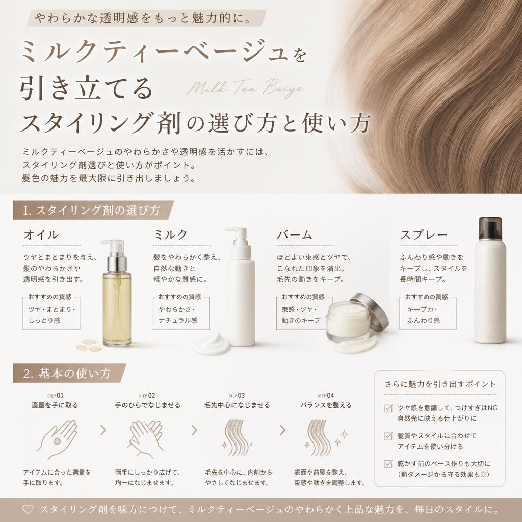 4. スタイリング剤で魅せる
